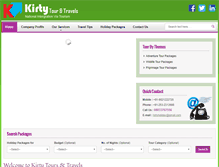 Tablet Screenshot of kirtytours.com